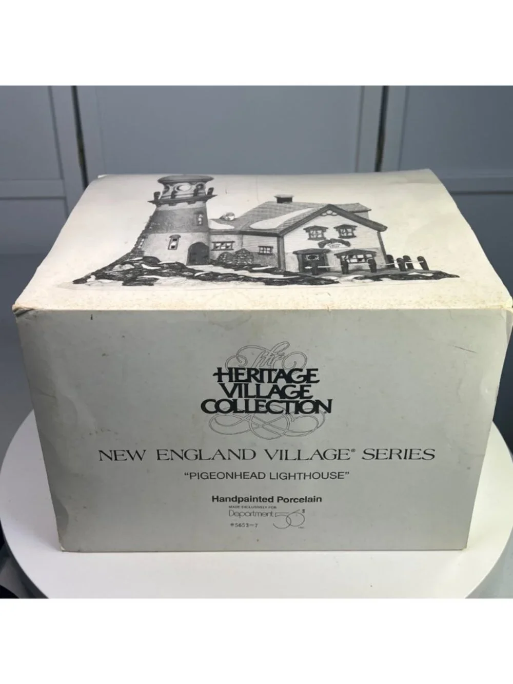Dept 56 Pigeonhead Lighthouse New England Village Lighted Building From 1994